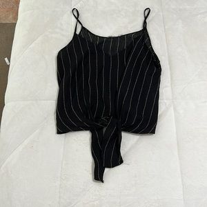 Black and White Striped Blouse